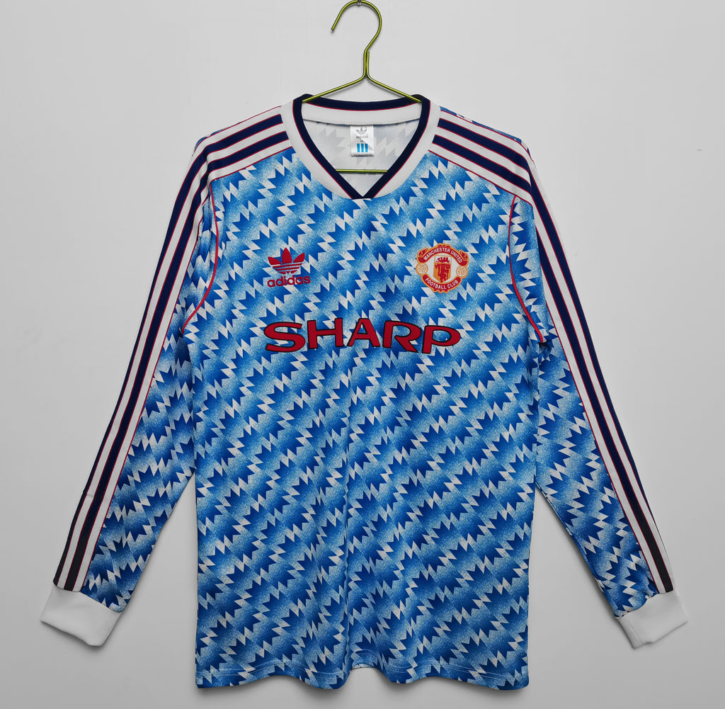 90/92 Manchester United Away Long Sleeve Jersey