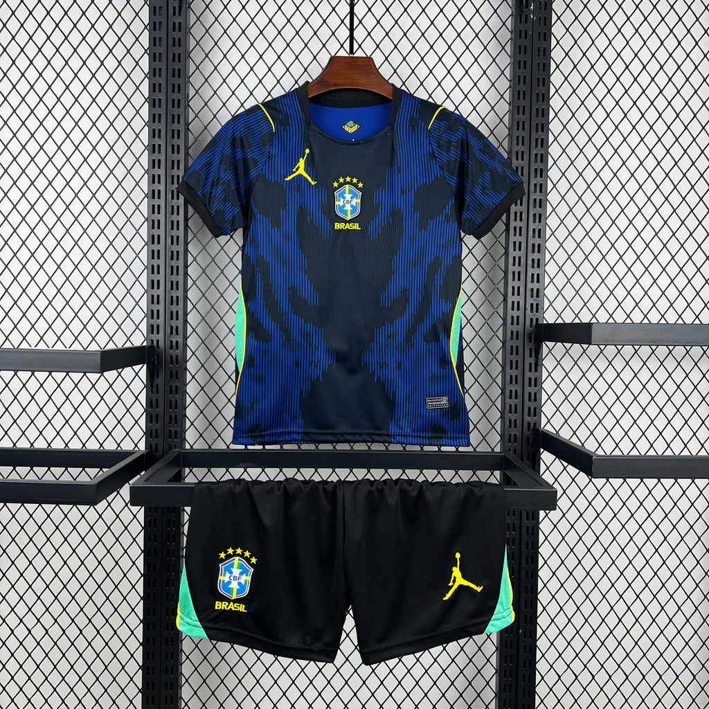 2026 World Cup Brazil Away Kids Kit