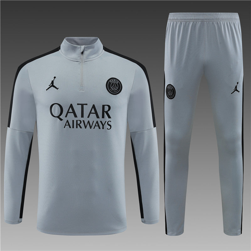 Jordan Paris Light Gray Color Style Tracksuit