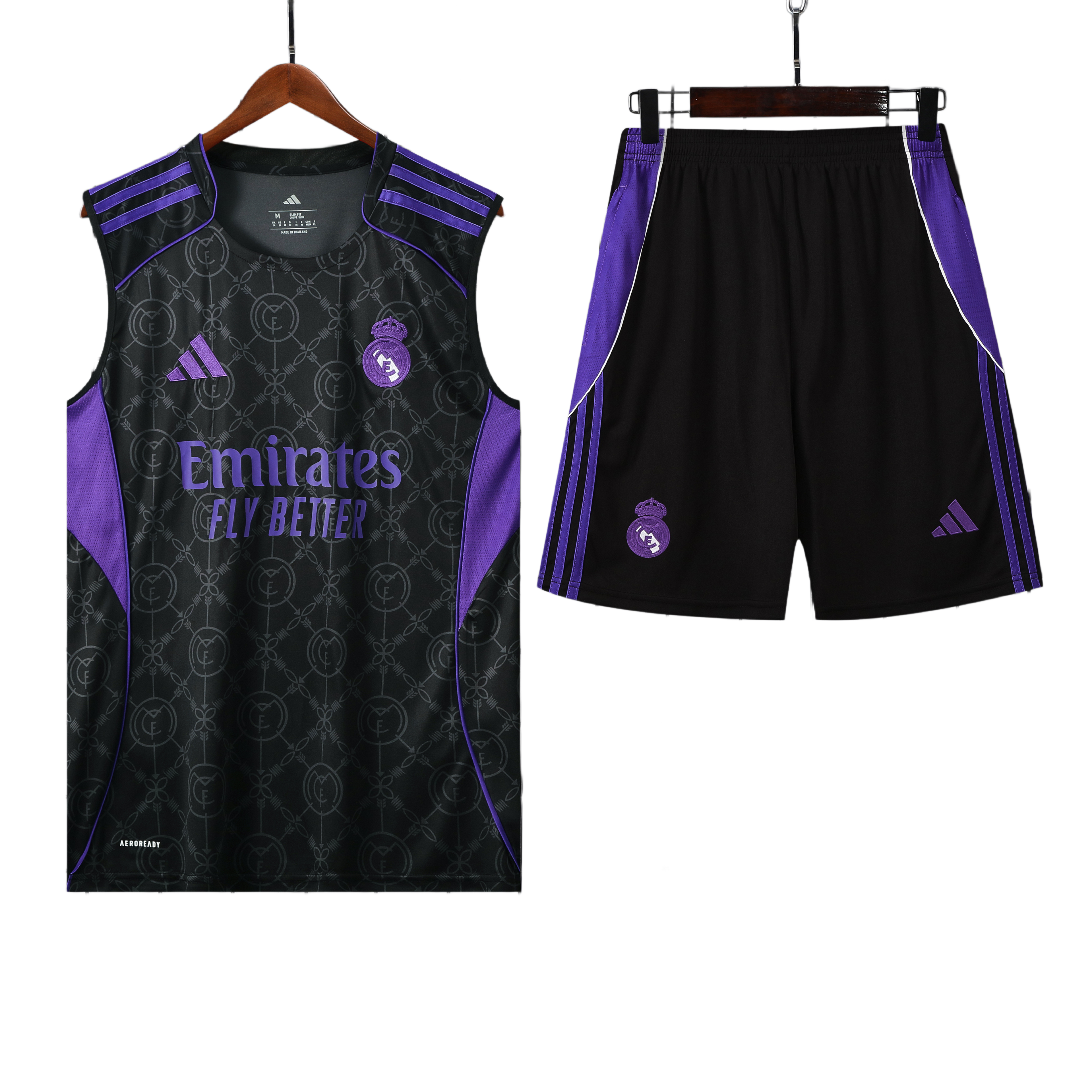 25/26 Real Madrid Black Purple Vest Kit