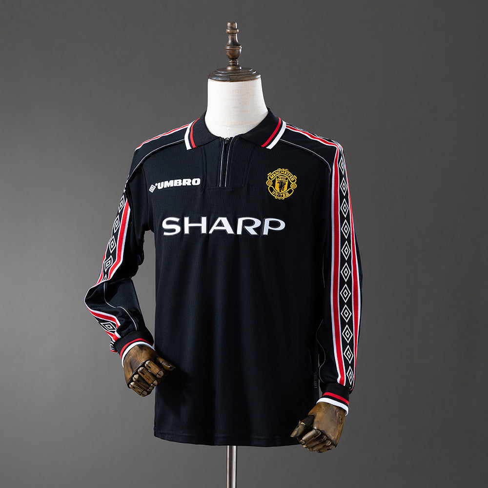 98/99 Manchester United Third Black Long Sleeve Retro Jersey
