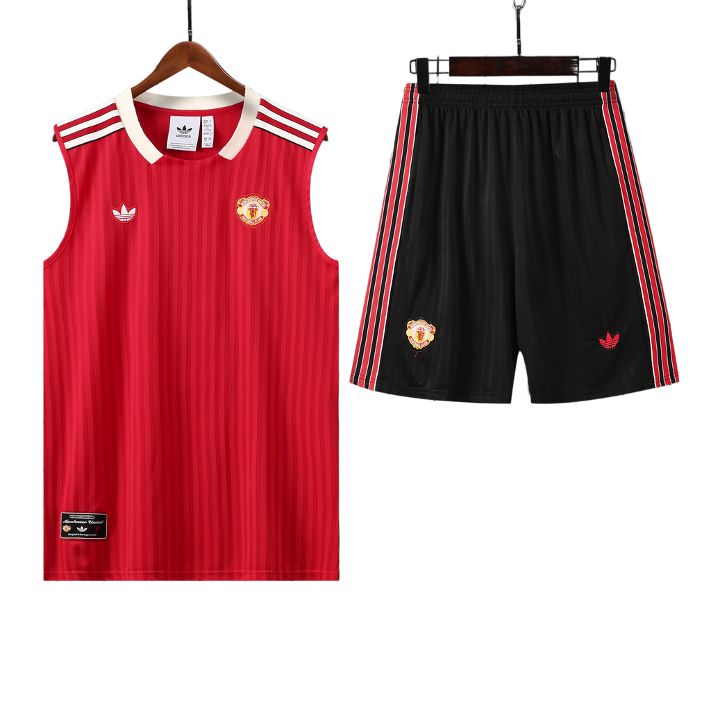 25/26 Manchester United Red Stripes Vest Kit