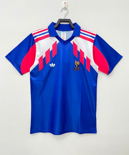 1990 France Home World Cup Retro Jersey