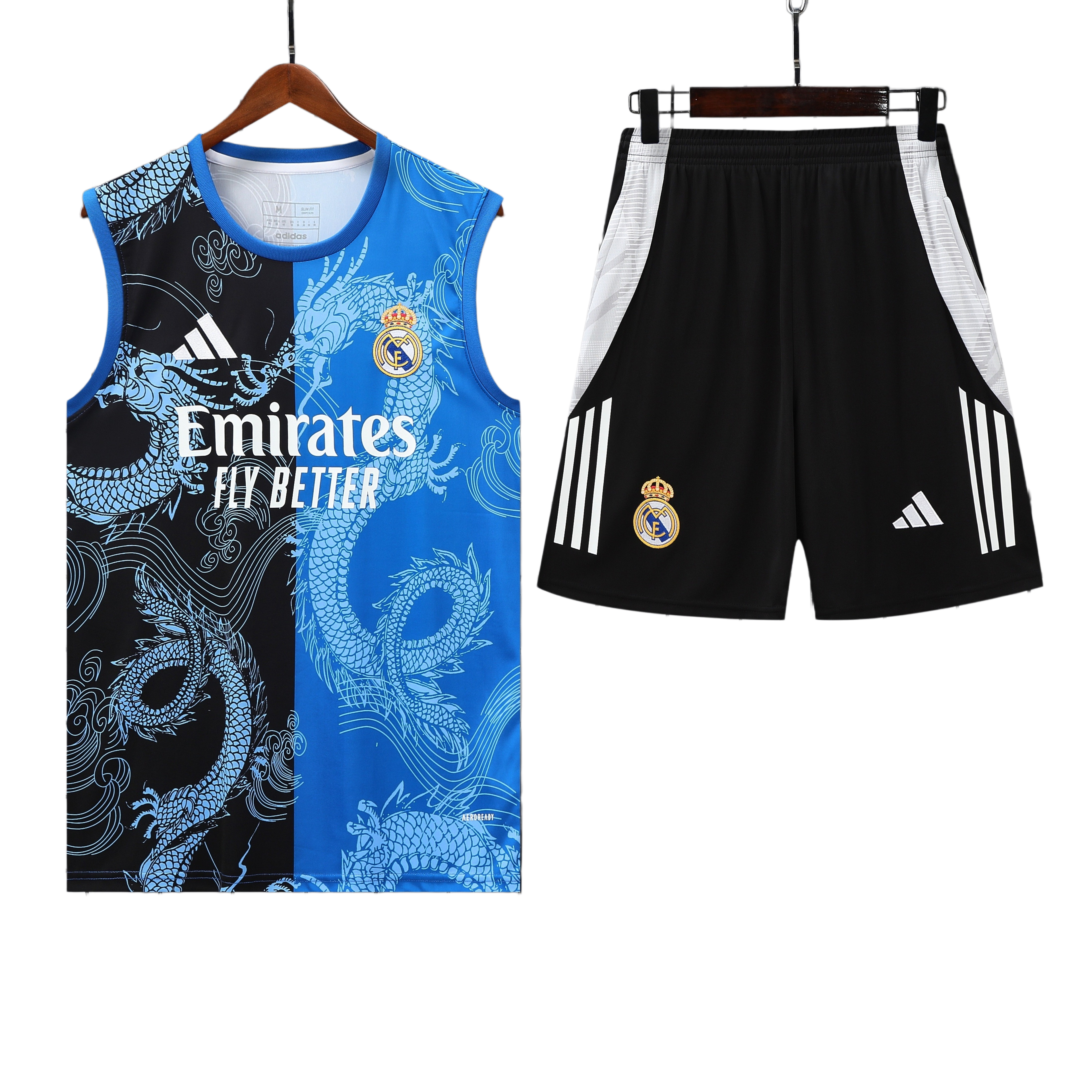 25/26 Real Madrid Black & Blue Vest Kit