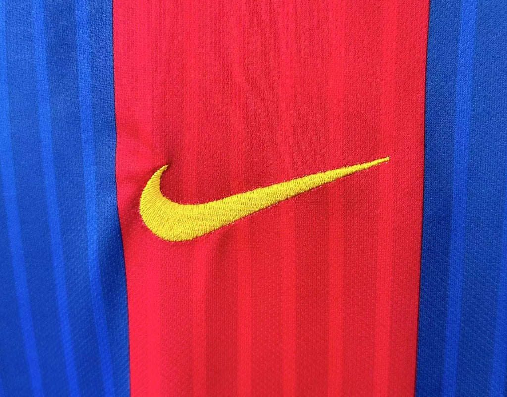 2016-17 Barcelona Home Long Sleeves Retro Jersey