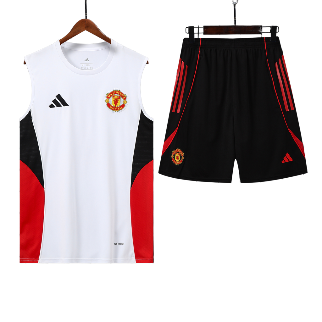 25/26 Manchester United White/Red Vest Kit
