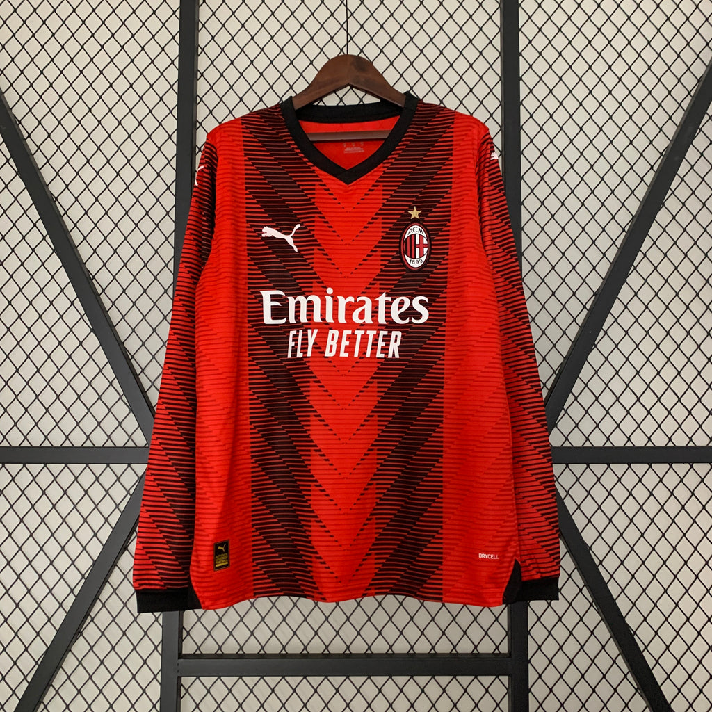 23/24 AC Milan Home Long Sleeve Jersey