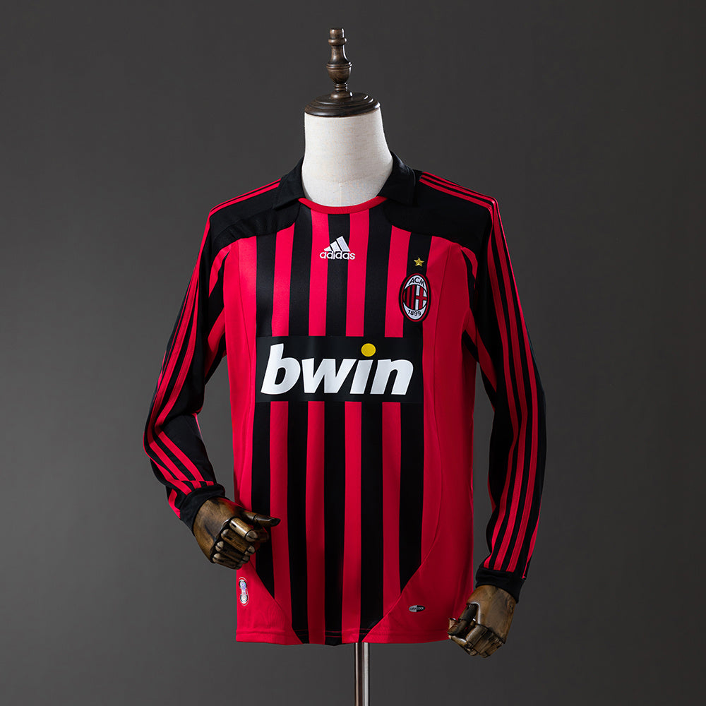 07/08 AC Milan Home Long Sleeve Retro Jersey