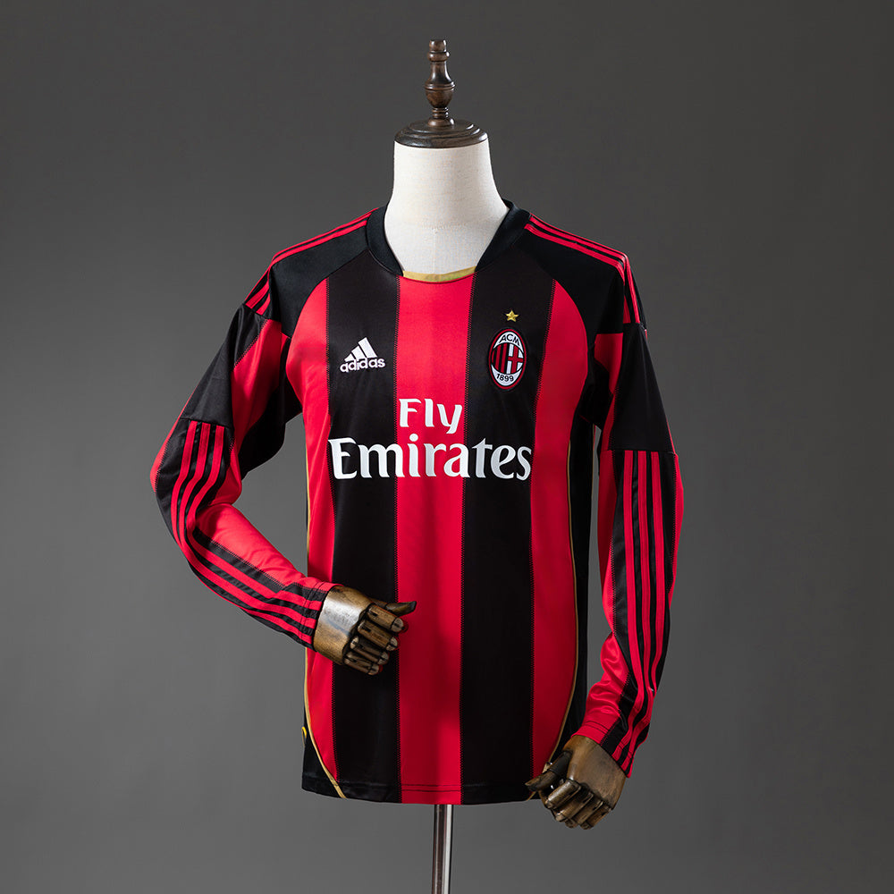 10/11 AC Milan Home Long Sleeve Retro Jersey