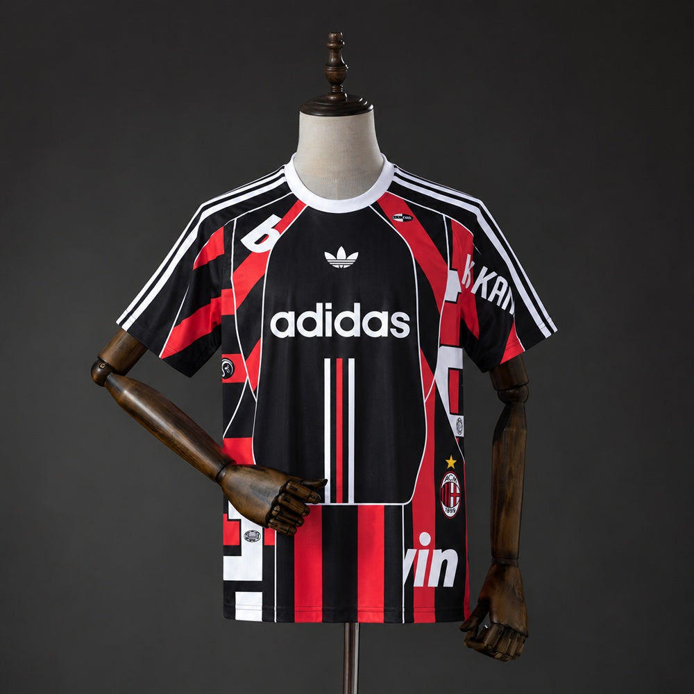 26/27 AC Milan x Adidas Trefoil Jersey Black
