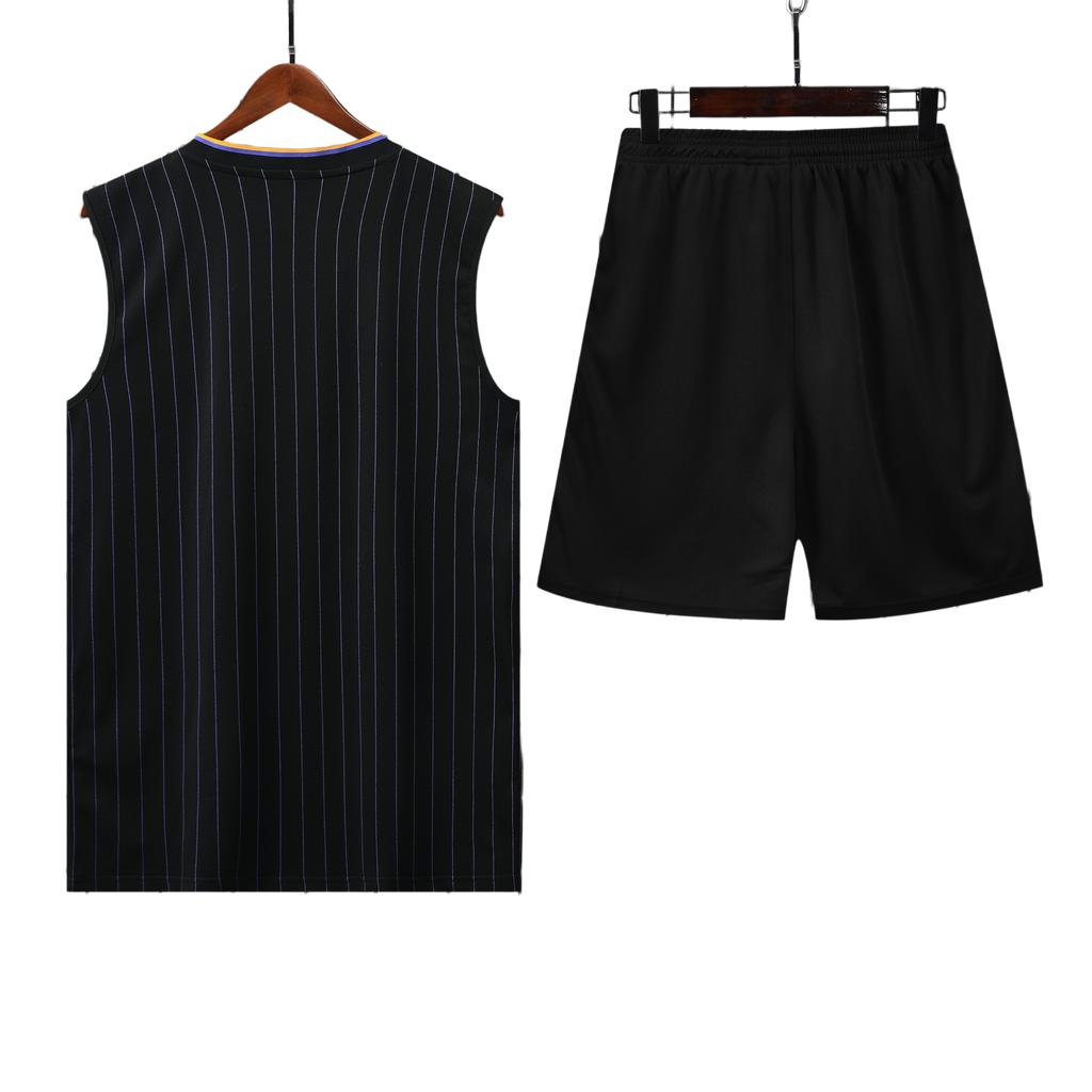25/26 Manchester United Black Striped Vest Kit