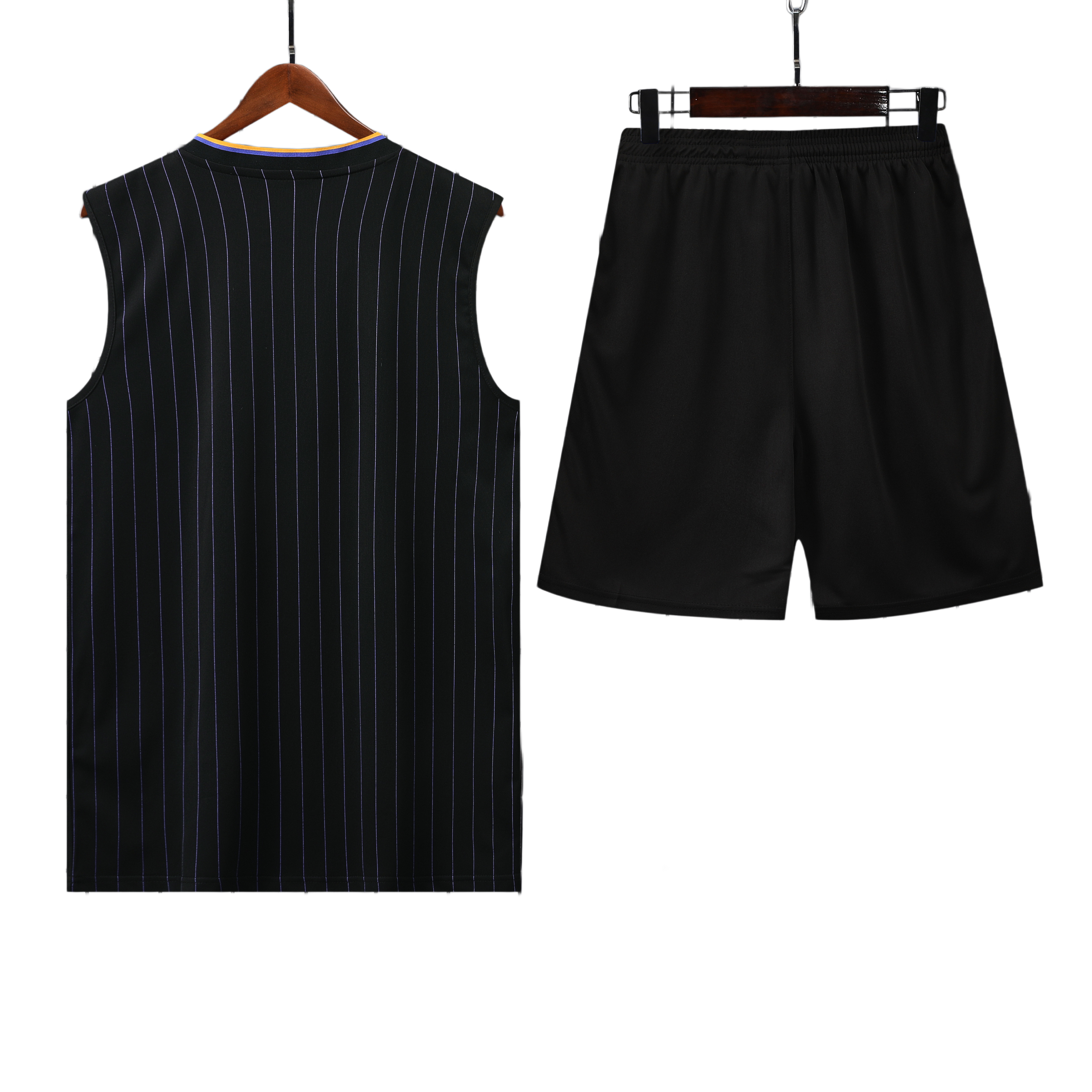 25/26 Manchester United Black Striped Vest Kit