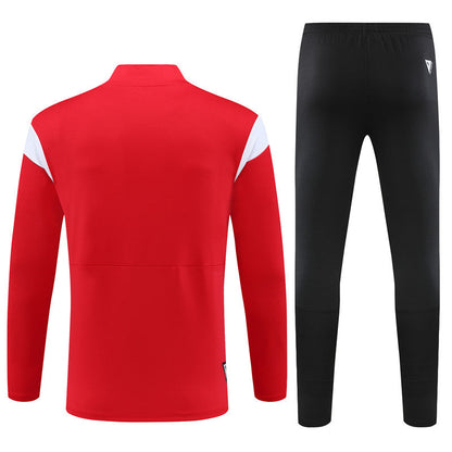 Ac Red Color Matching Tracksuit