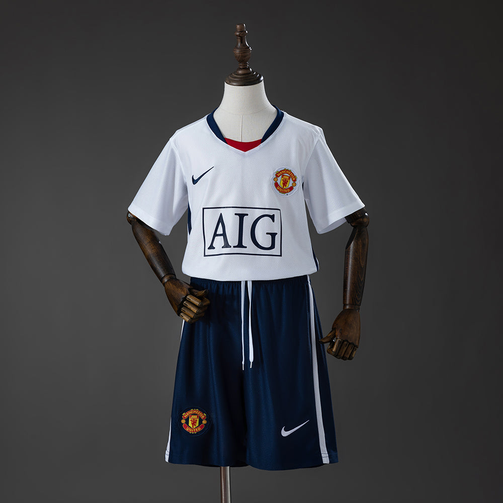 08/09 Manchester United League Edition Away Retro Kids Kit