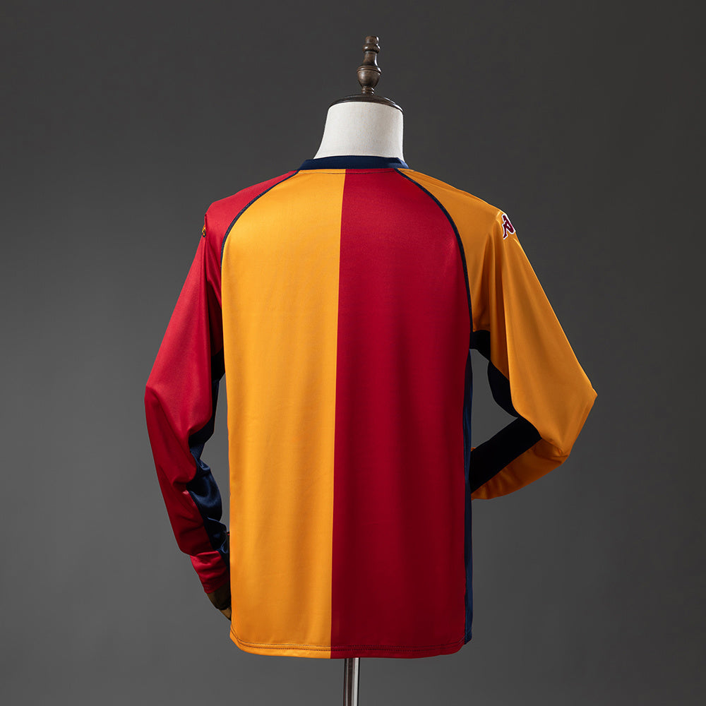 01/02 AS Roma Champion Edition Long Sleeve Retro Jersey