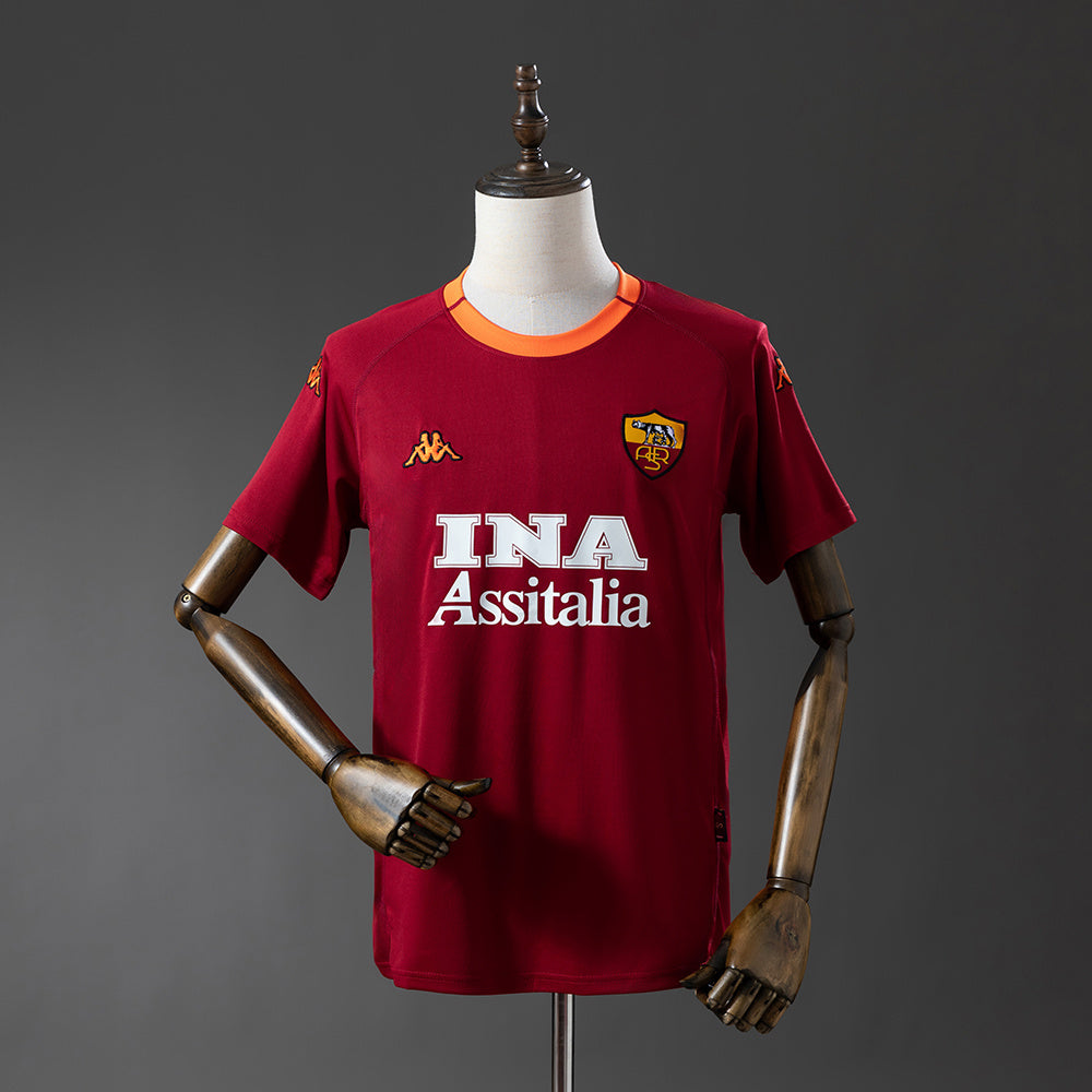 00/01 AS Roma Home Retro Jersey