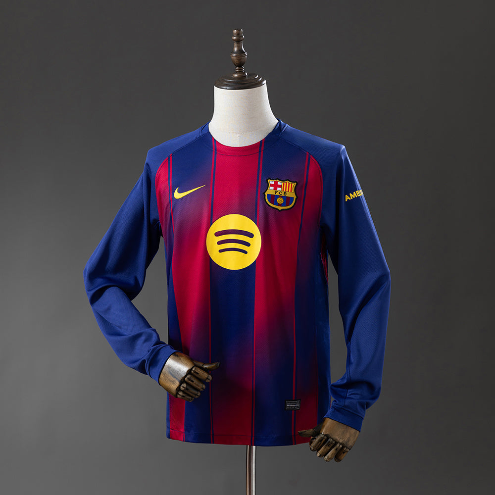 25/26 Barcelona Home Long Sleeve Jersey