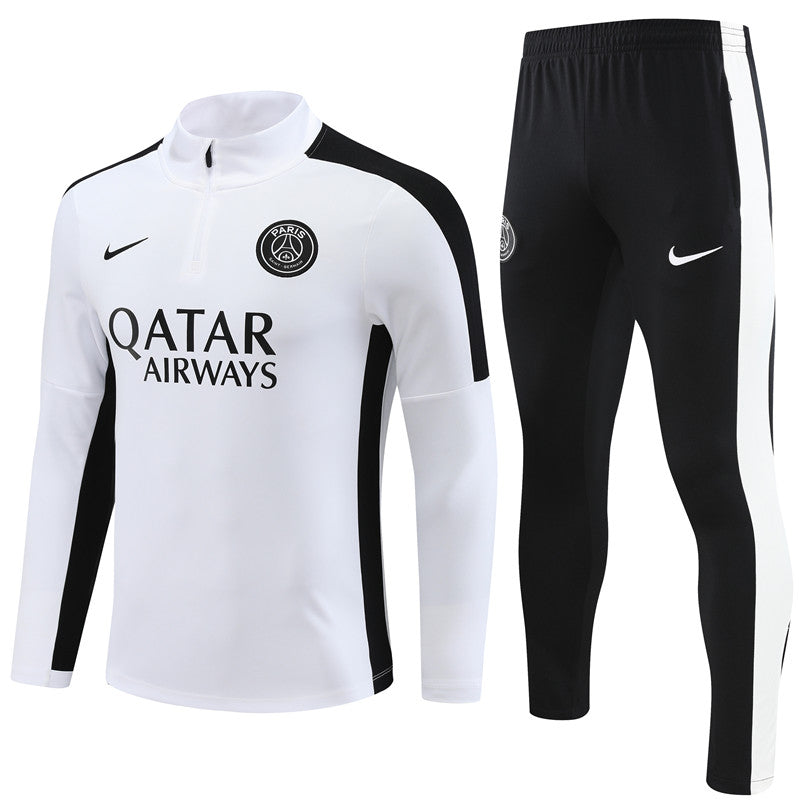 Paris White Color Matching Tracksuit