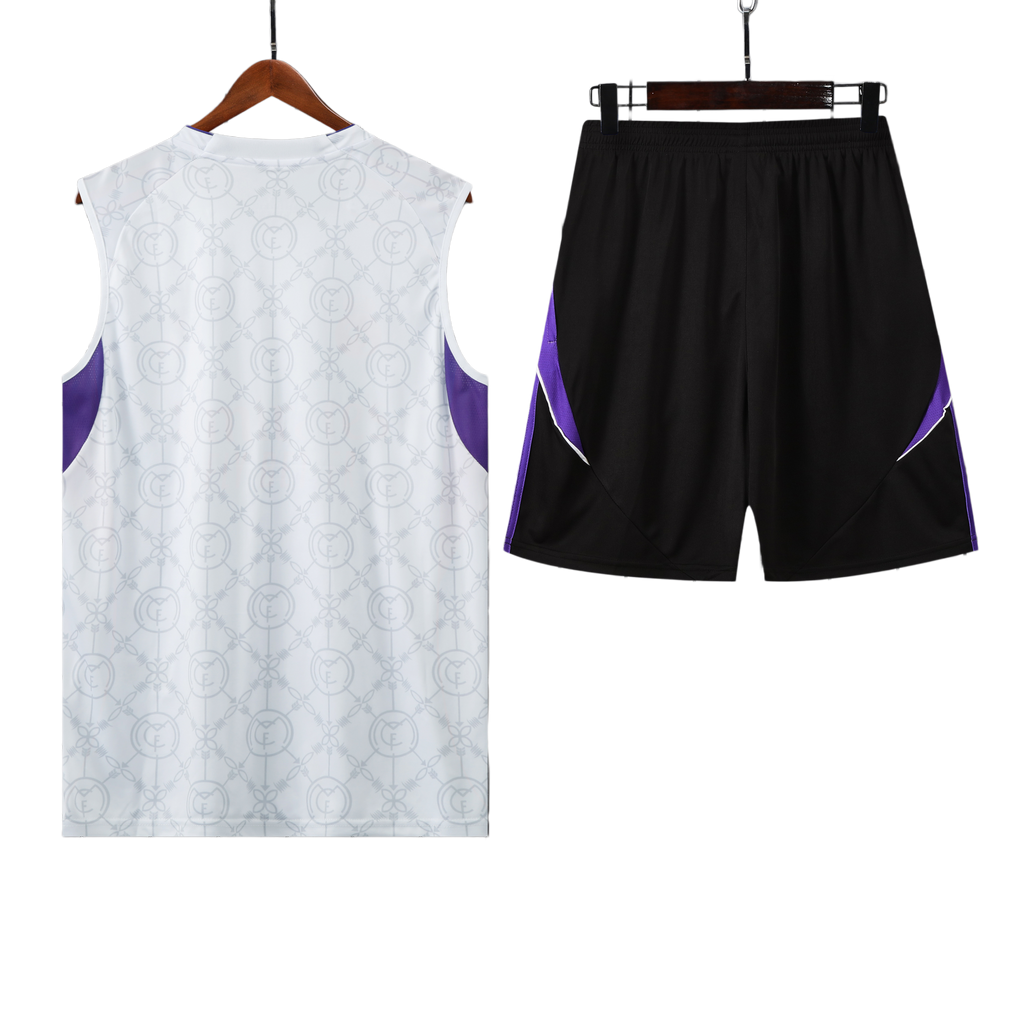 25/26 Real Madrid White Purple Vest Kit