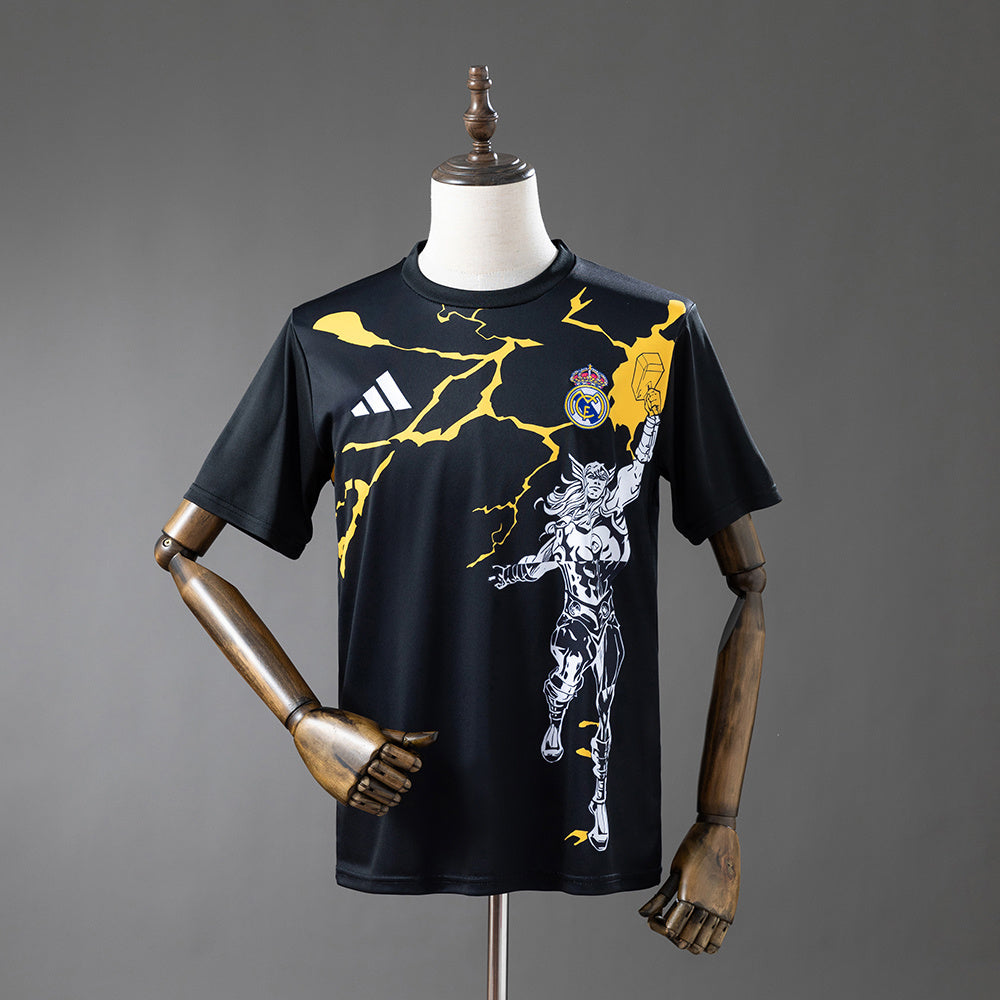 25/26 Real Madrid Avengers Pre-Match Jersey Black