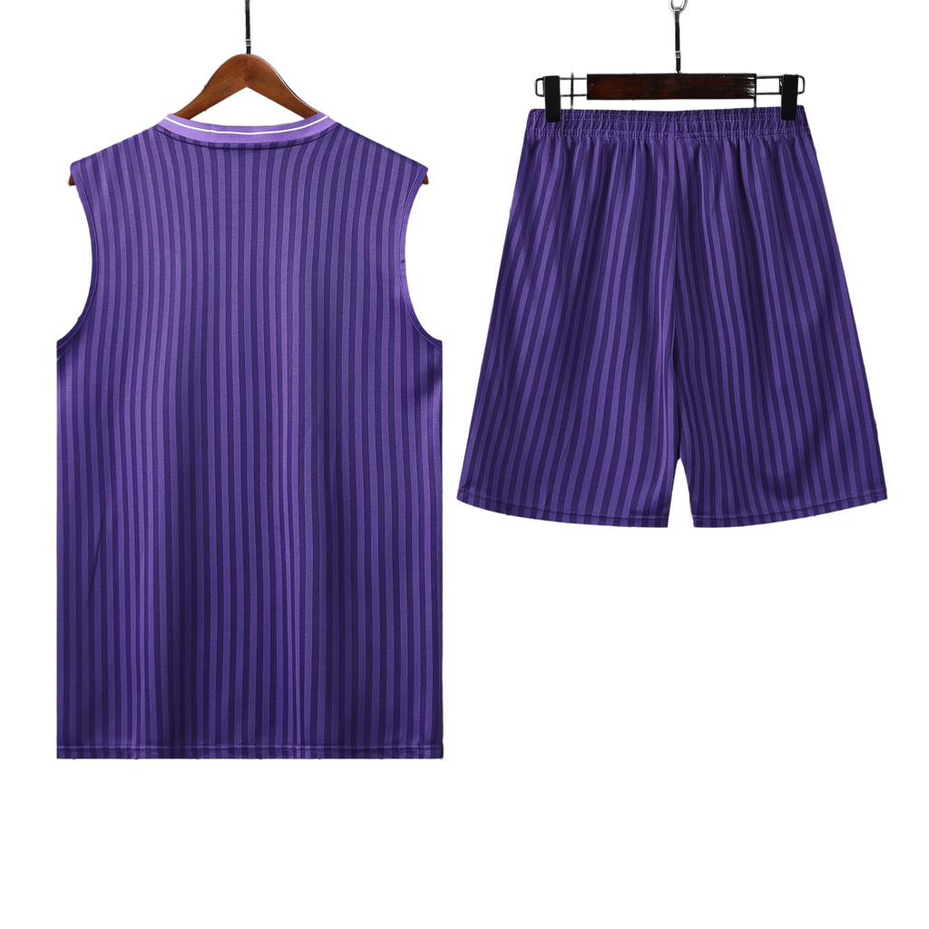 25/26 Real Madrid Purple Striped Vest Kit