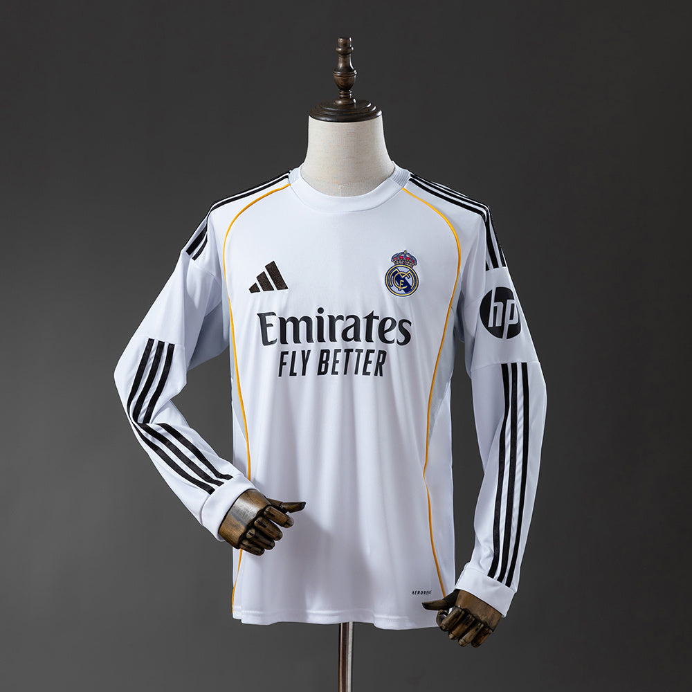 25/26 Real Madrid Home Long Sleeve Jersey