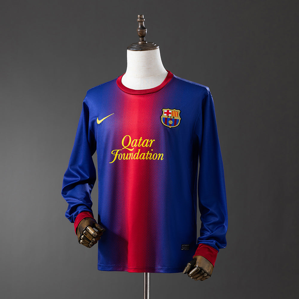 12/13 Barcelona Home Retro Long Sleeve Jersey