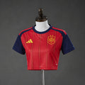 2026 Spain Home 2-Star Champions Edition Women’s Crop Jersey