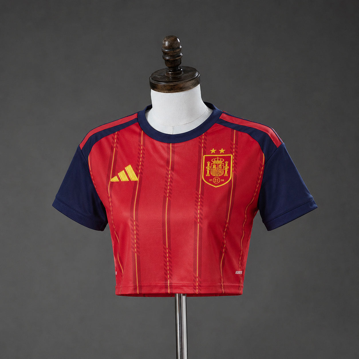 2026 Spain Home 2-Star Champions Edition Women’s Crop Jersey