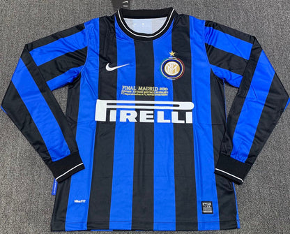 09/10 Inter Home Long Sleeve Retro Jersey