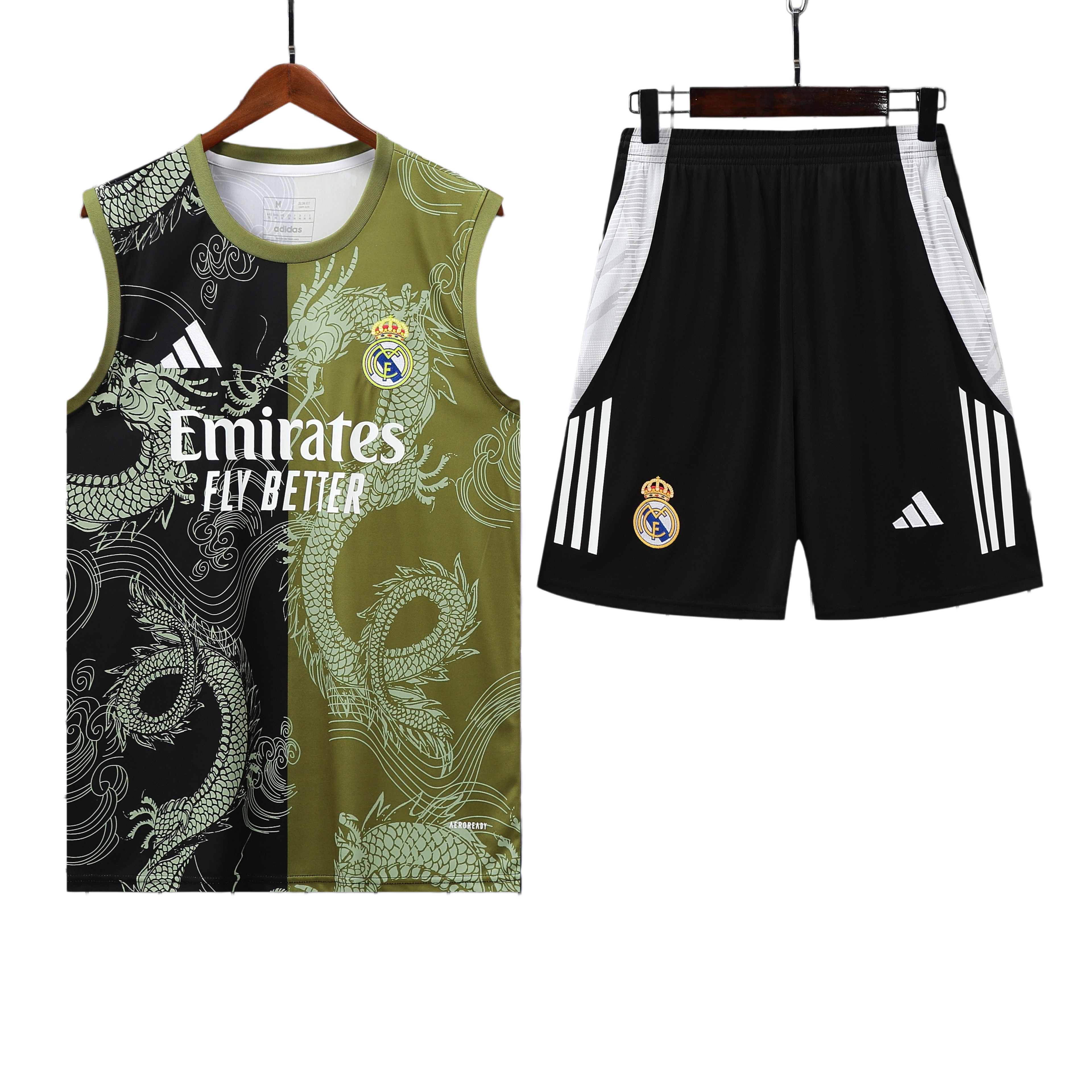 25/26 Real Madrid Black & Green Vest Kit