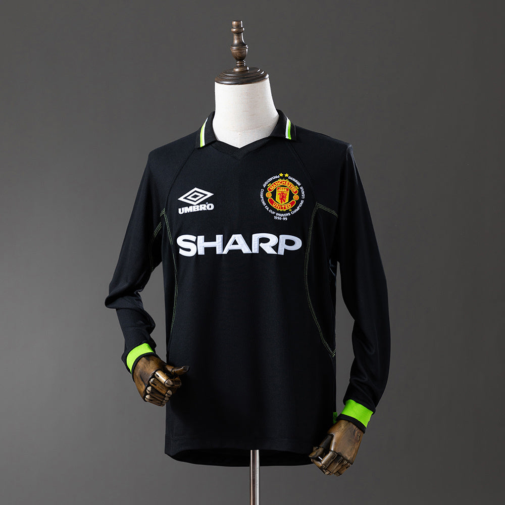98/99 Manchester United Third Long Sleeve UEFA Champions League Retro Jersey