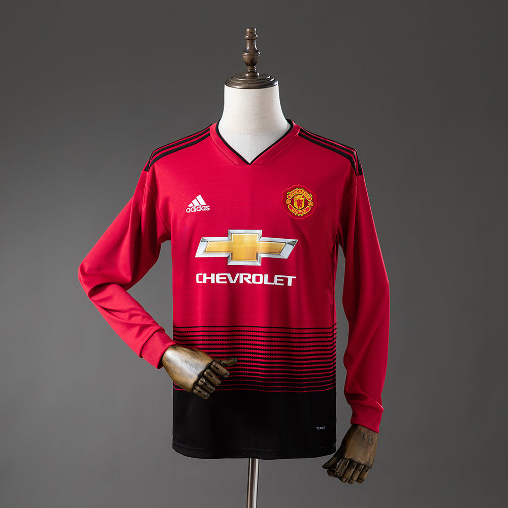 18/19 Manchester United Home Long Sleeve Retro Jersey