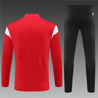 Ac Red Color Matching Tracksuit