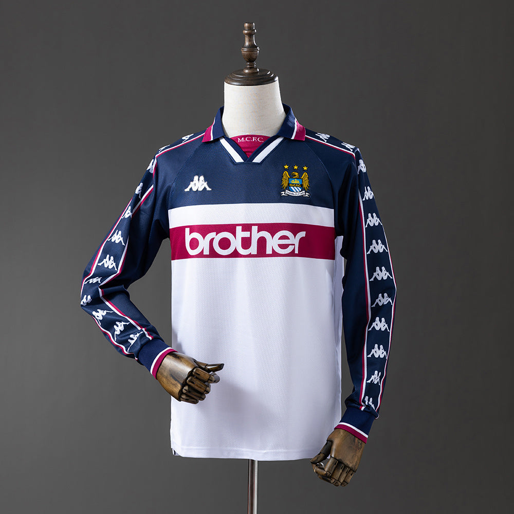 97/98 Manchester City Away Long Sleeve Retro Jersey