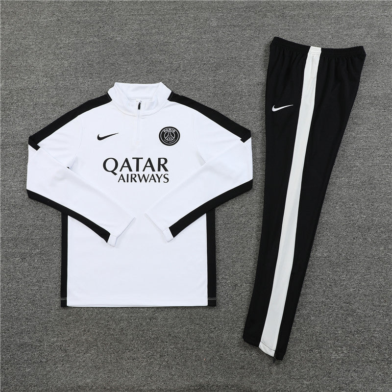 Paris White Color Matching Tracksuit