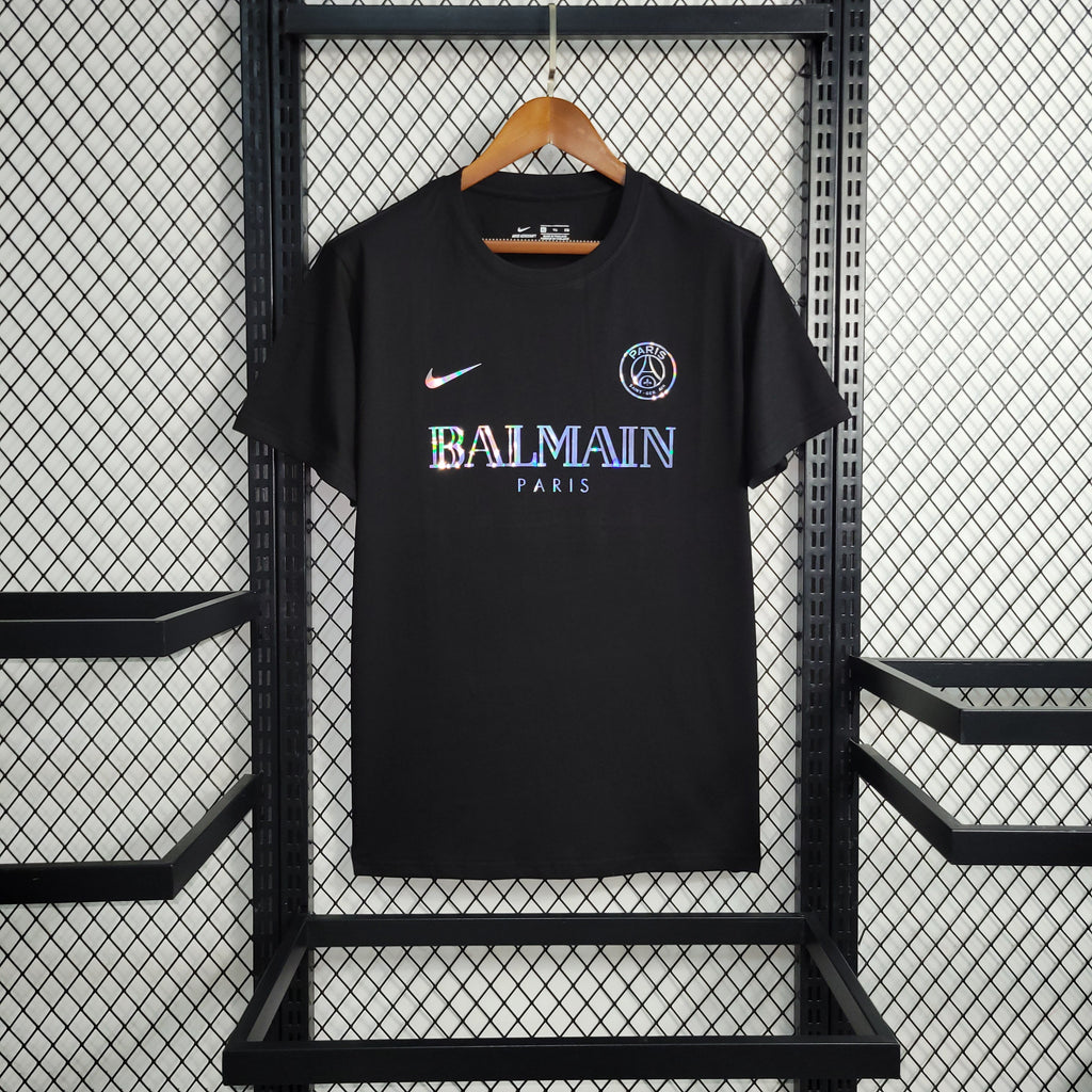 Black PSG x Balmain Collab Concept Special Edition Reflective Jersey