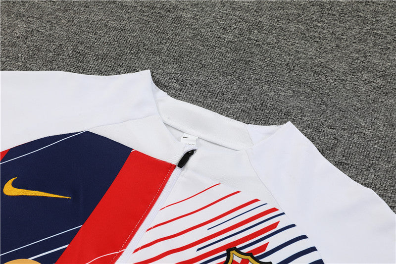 Barcelona White Camouflage Style Tracksuit