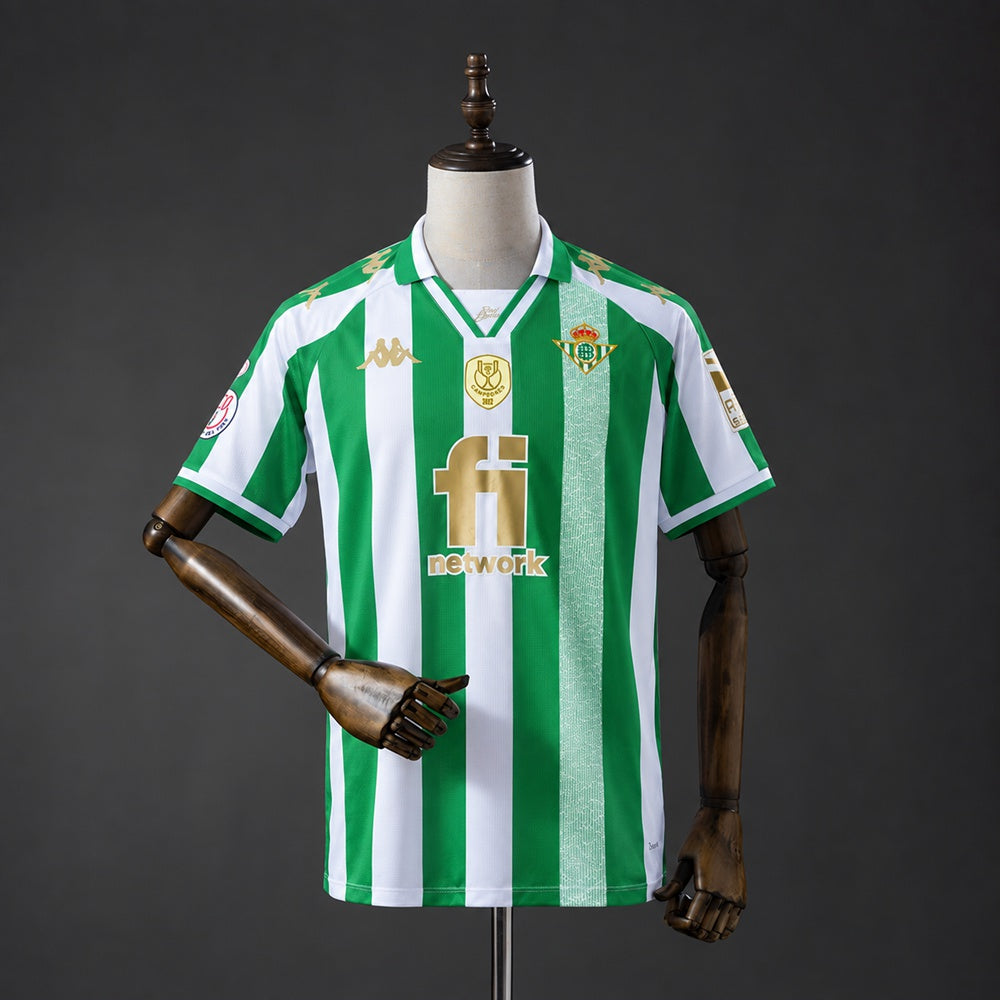 11/12 Real Betis King's Cup Gold Retro Jersey