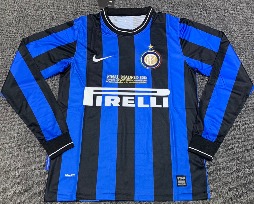 2010 Inter Milan Home Long Sleeves Retro Jersey