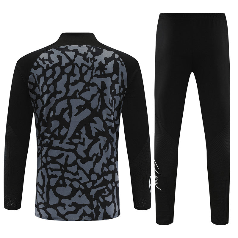 Jordan Paris Gray Black Camouflage Style Tracksuit