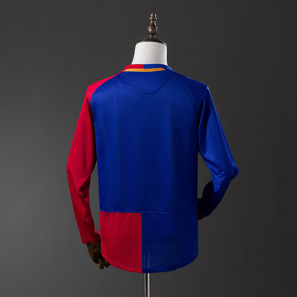 08/09 Barcelona Champions League Home Retro Jersey Long Sleeve