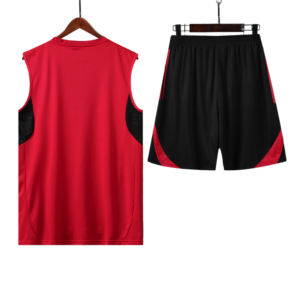 25/26 Manchester United Red Black Vest Kit