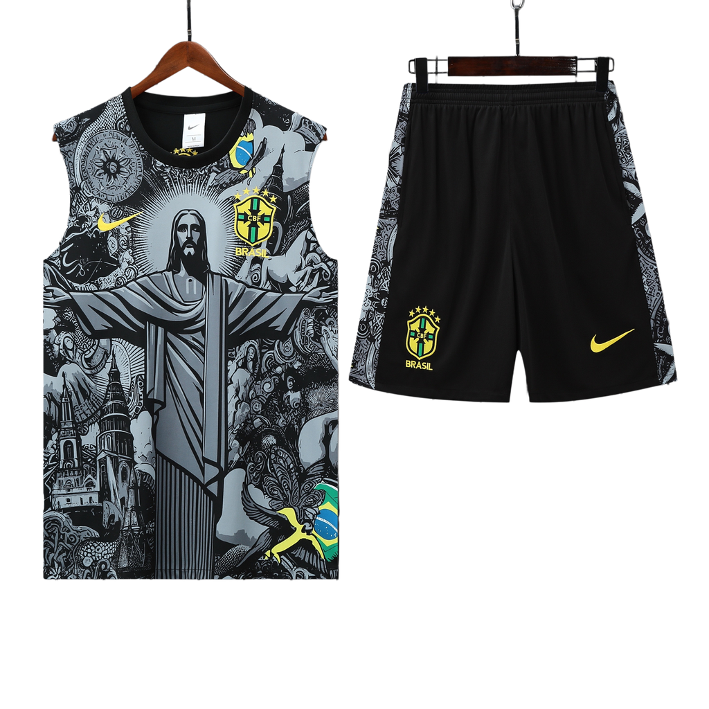 25/26 Brazil Black Vest Kit