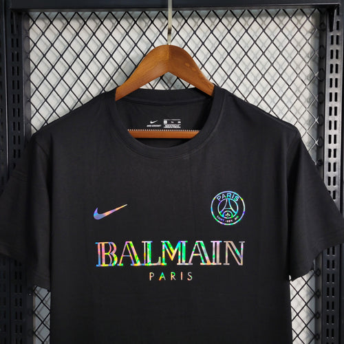 Black PSG x Balmain Collab Concept Special Edition Reflective Jersey