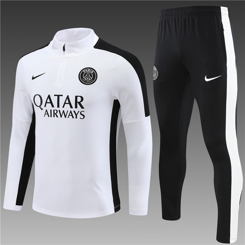 Paris White Color Matching Tracksuit