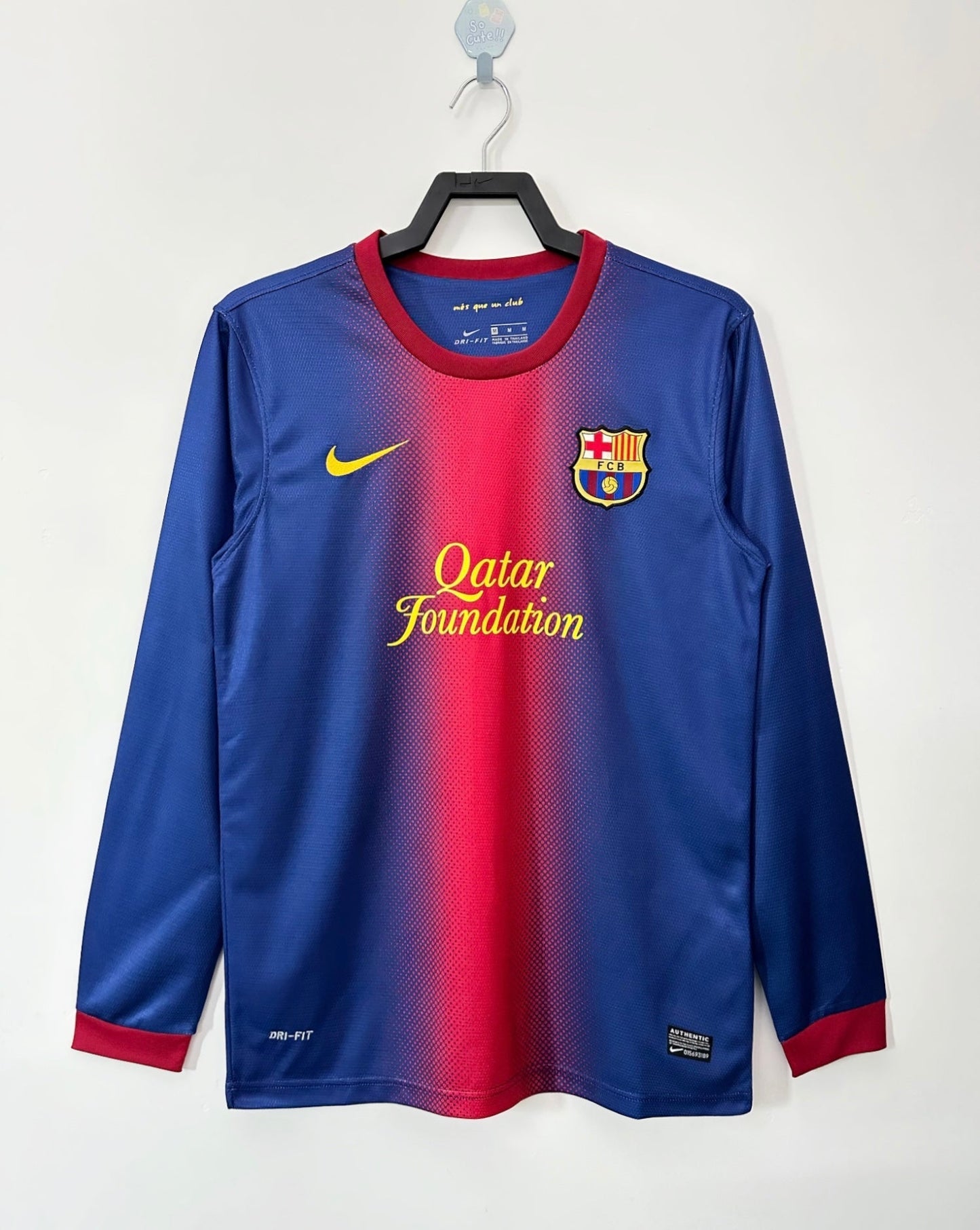 2012-13 Barcelona Home Long Sleeves Retro Jersey