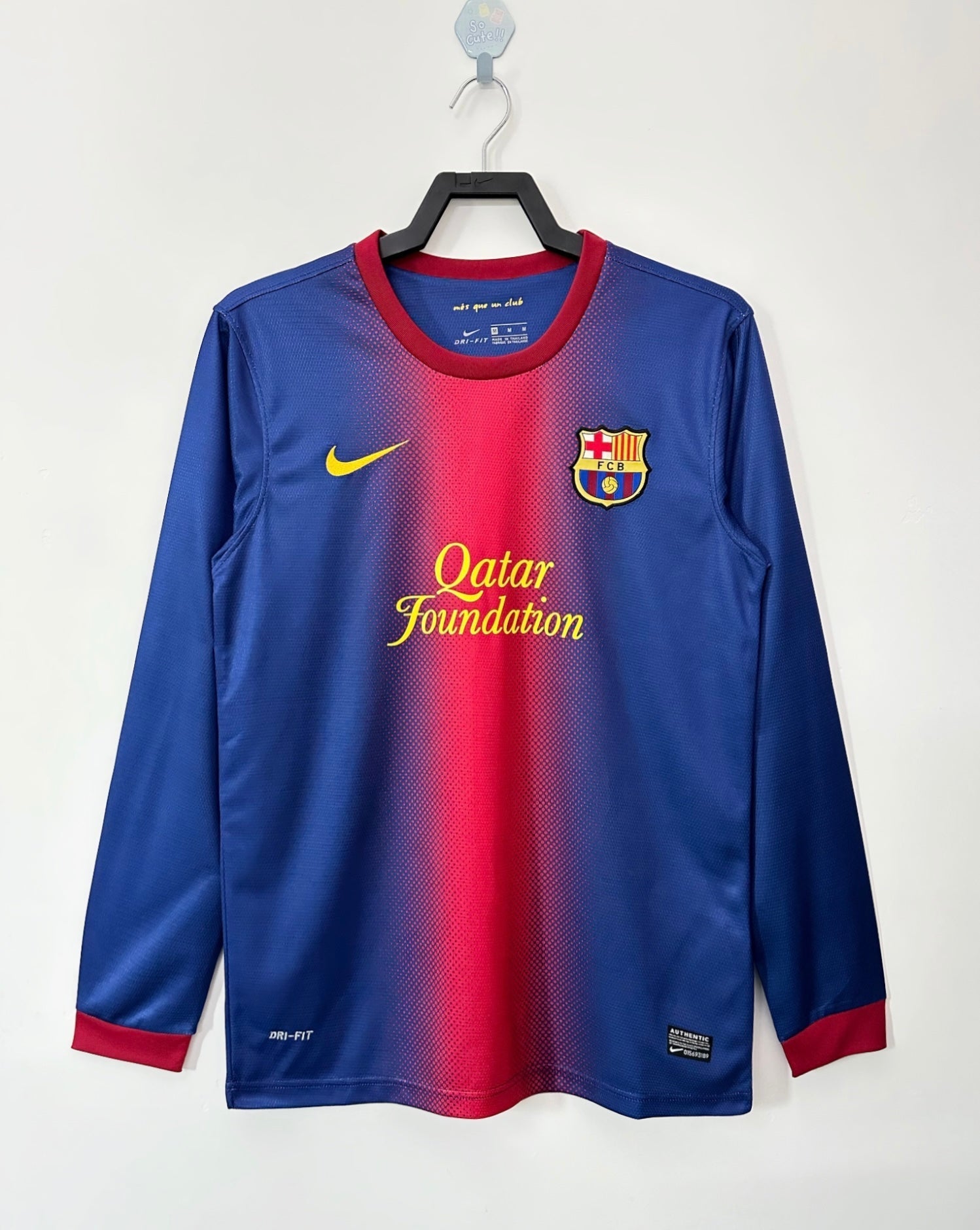 2012-13 Barcelona Home Long Sleeves Retro Jersey