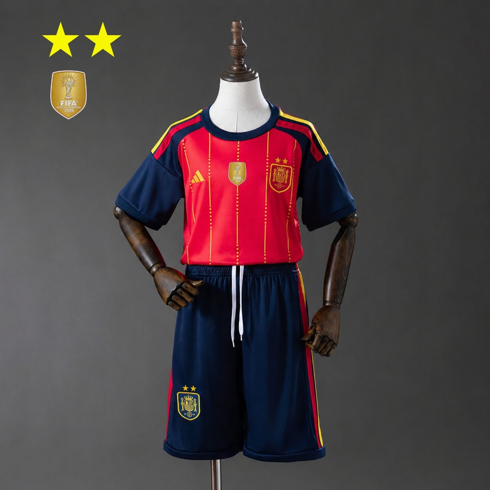 2026 Spain Home 2-Star Champions Edition Kids Kit