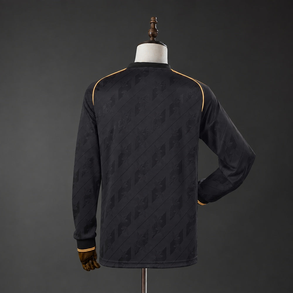 26/27 Ajax Casual Black Long Sleeve Retro Shirt